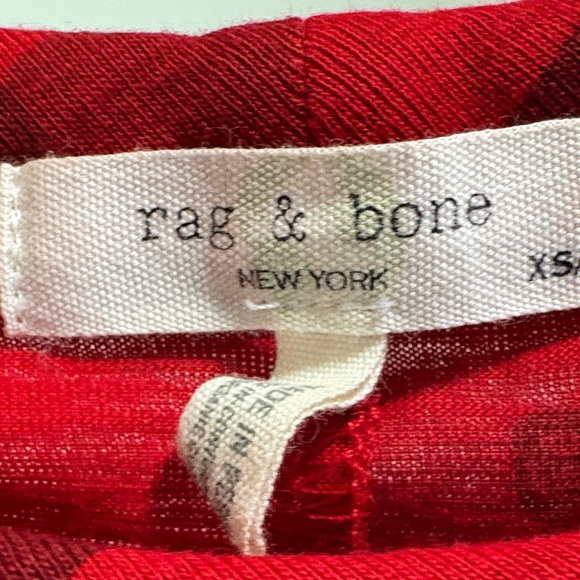 Rag & Bone Red Patterned Top - Picture 2 of 2